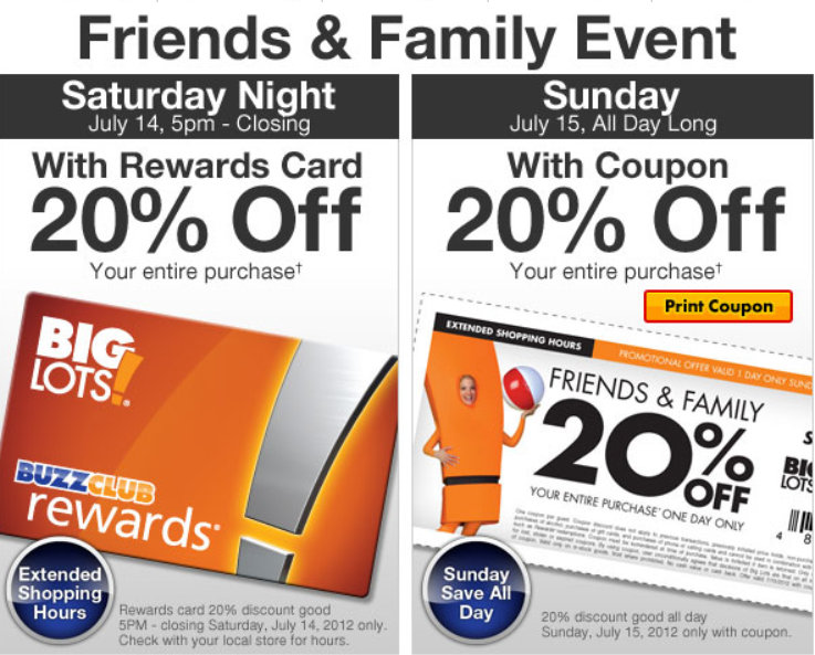 What Big Lots stores honor the Buzz Club Rewards cards?